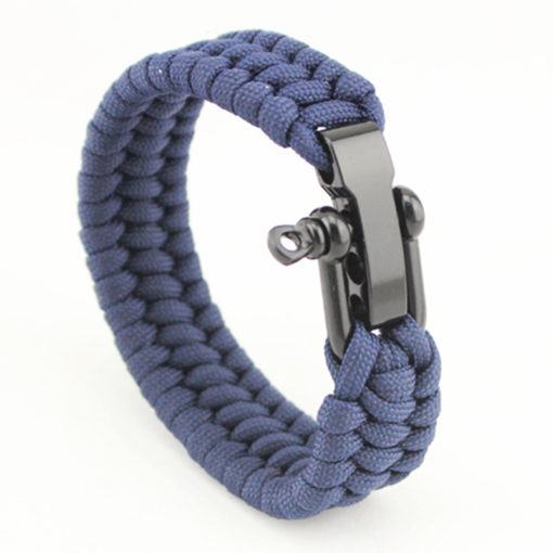 Blue Paracord Survival Bracelet