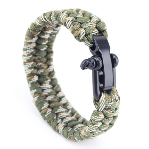 Camo Paracord Survival Bracelet